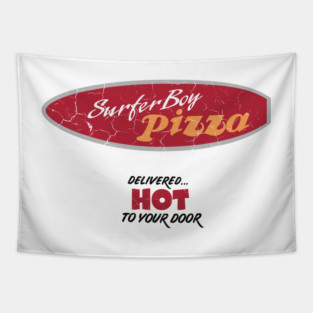 Surfer Boy Pizza Tapestry