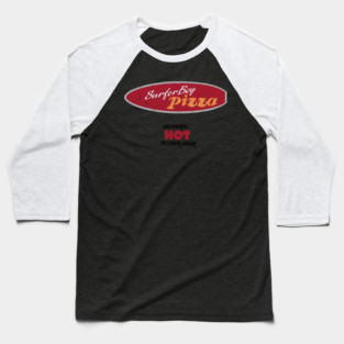 Surfer Boy Pizza Baseball T-Shirt
