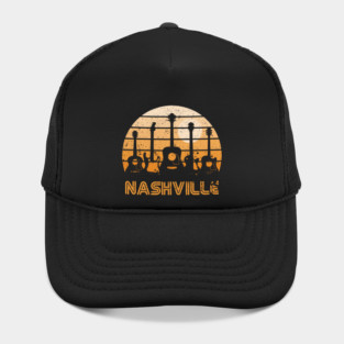 Retro Sunset Nashville Guitars Hat