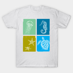 Sea life print T-Shirt