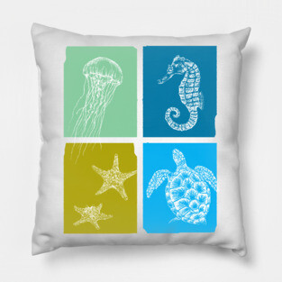 Sea life print Pillow