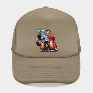 Highboy Hot Rod Race Car Cartoon Hat