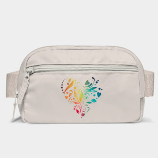 Rainbow heart flower Bag