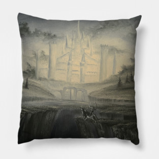 Castle in Twilight Pillow