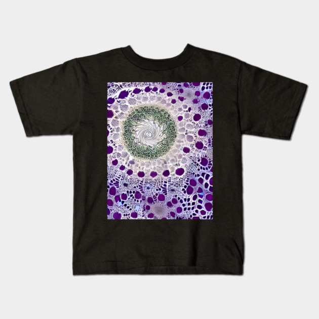 fractal rose in space Kids T-Shirt by Prinyos