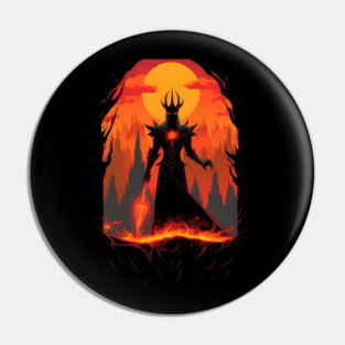 Lord of Darkness - Sunset at the Dark Land - Fantasy Pin