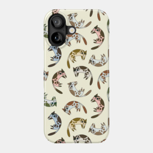 Colorful Heterochromia Tabby Cat Pattern Phone Case