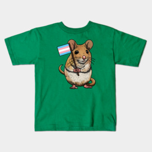 Mouse With Trans Flag Kids T-Shirt