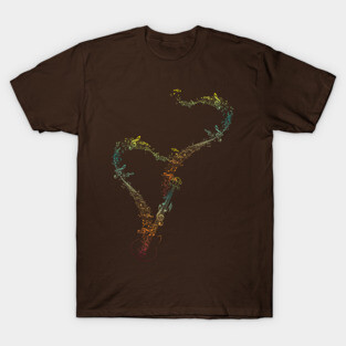 Guitar and flowing Music Notes T-Shirt