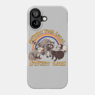 Support Your Local Street Cats – Funny Retro Animal Design Phone Case