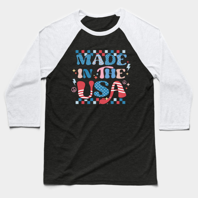 Made in United States 4th July Baseball T-Shirt by The WYLD Tribe