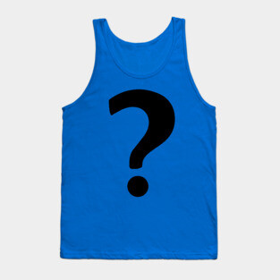 Big Black Question Mark Tank Top