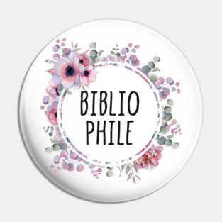 Bibliophile Flowers Pin