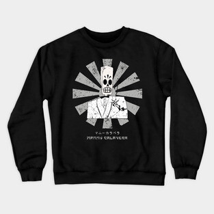 Manny Retro Japanese Grim Fandango Crewneck Sweatshirt
