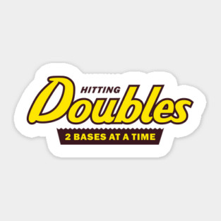 Hitting Doubles - Baseball - Softball Sticker