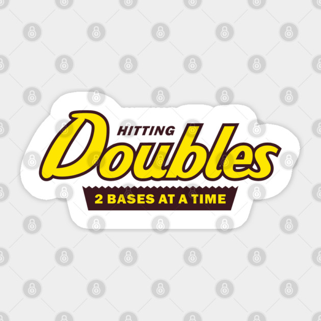 Hitting Doubles - Baseball - Softball Sticker by nicklower