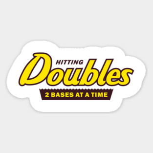 Hitting Doubles - Baseball - Softball Magnet