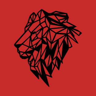 Geometric Lion Head T-Shirt