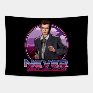 Never Gonna Give You Up - Rick Roll Tapestry