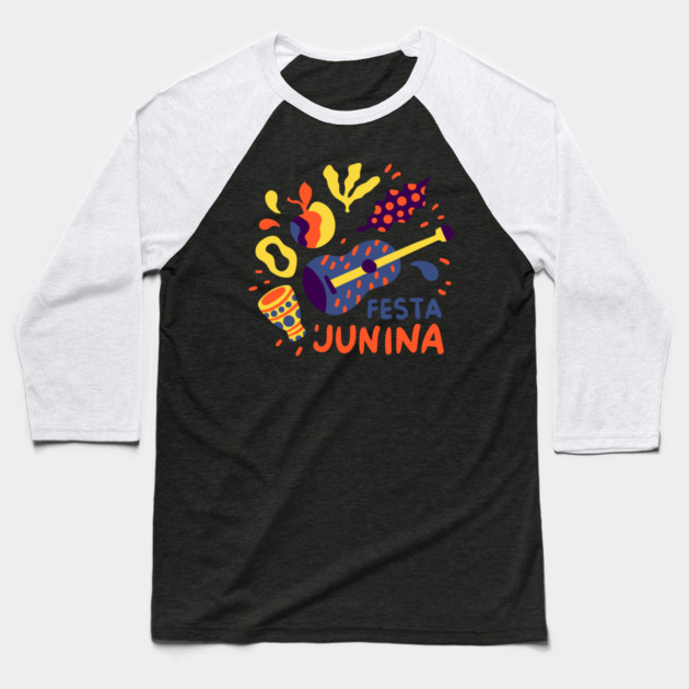 Festa Junina Brazil Baseball T-Shirt by The WYLD Tribe