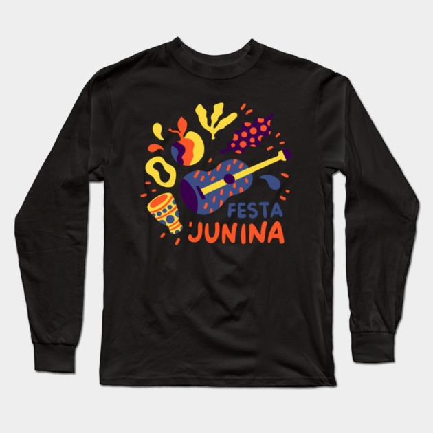 Festa Junina Brazil Long Sleeve T-Shirt by The WYLD Tribe