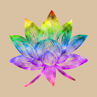 Rainbow Lotus Flower T-Shirt