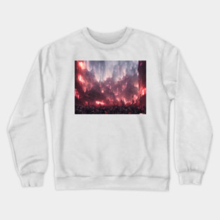 Orc horde storming a city Crewneck Sweatshirt