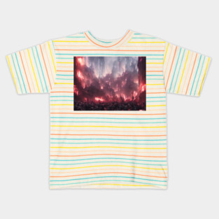 Orc horde storming a city Kids T-Shirt