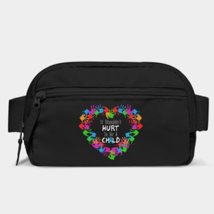 It Shouldn't Hurt to Be a Child Heart Child Abuse Awareness Bag