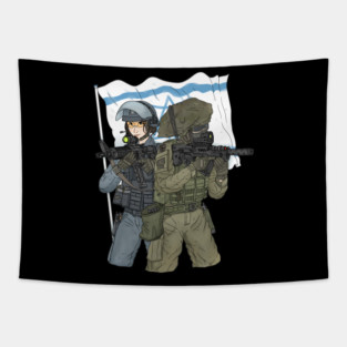 Israeli soldiers and police, IDF. Tapestry