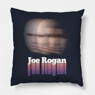 Joe Rogan / Trippy Typographic Tribute Design Pillow
