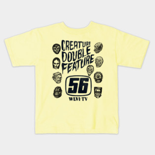 Creature Double Feature Classic Monsters Kids T-Shirt