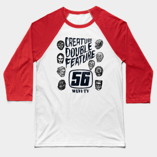 Creature Double Feature Classic Monsters Baseball T-Shirt