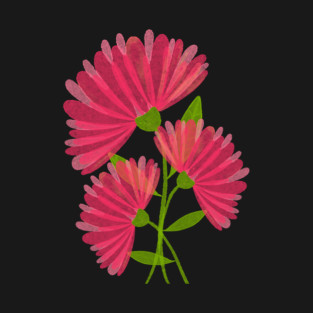 Pink Watercolor Calendula Flowers T-Shirt