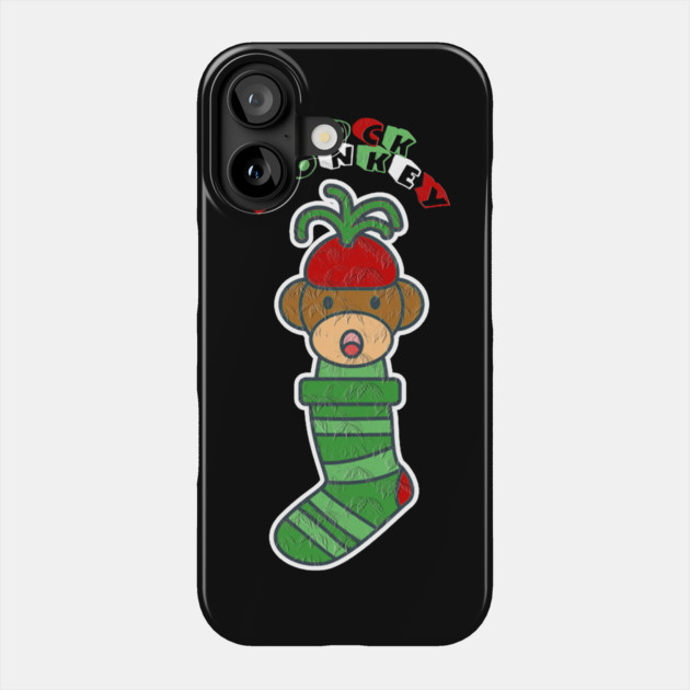 Sock monkey Phone Case by Db Printed