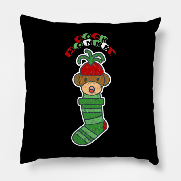Sock monkey Pillow by Db Printed