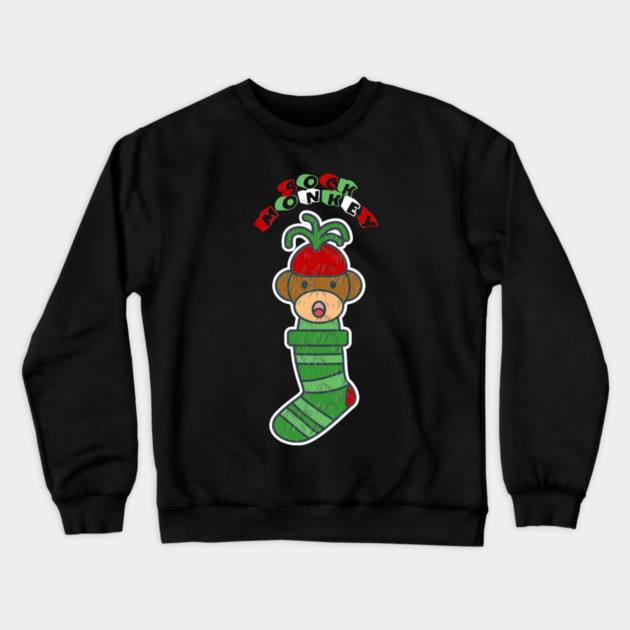 Sock monkey Crewneck Sweatshirt by Db Printed