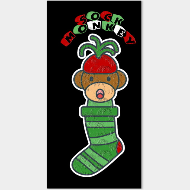 Sock monkey Wall Art by Db Printed