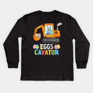 Eggs Cavator Kids Long Sleeve T-Shirt