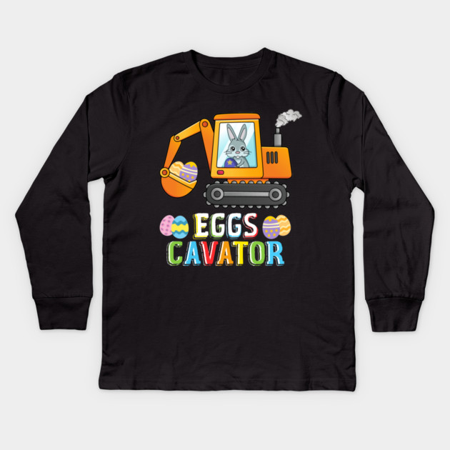 Eggs Cavator Kids Long Sleeve T-Shirt by Db Printed