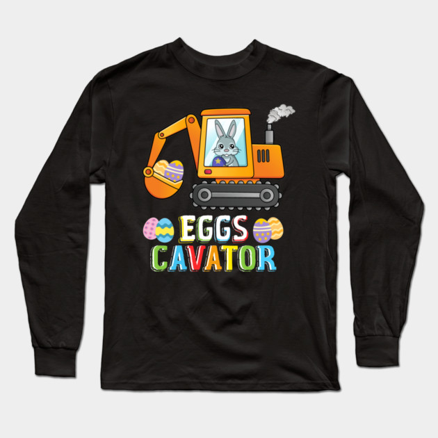 Eggs Cavator Long Sleeve T-Shirt by Db Printed