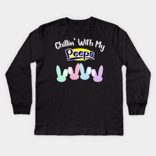 Chillin With My Peeps Kids Long Sleeve T-Shirt