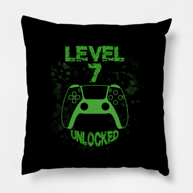 Level 7 Unlocked Pillow by Db Printed