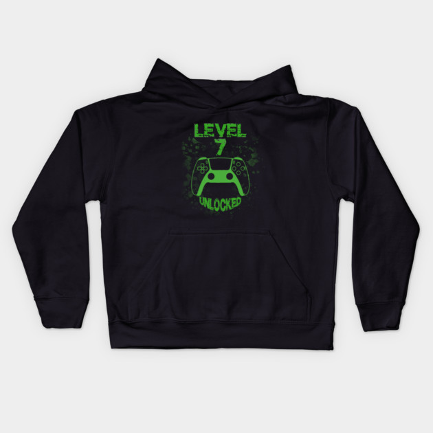 Level 7 Unlocked Kids Hoodie by Db Printed