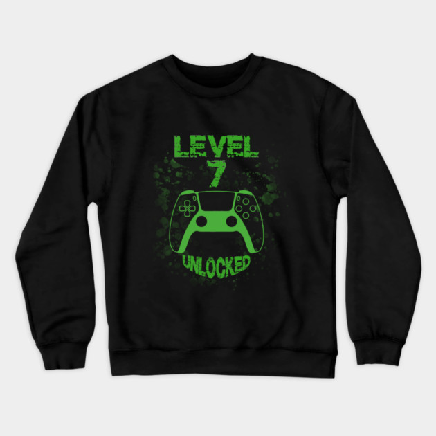 Level 7 Unlocked Crewneck Sweatshirt by Db Printed