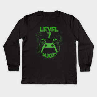 Level 7 Unlocked Kids Long Sleeve T-Shirt