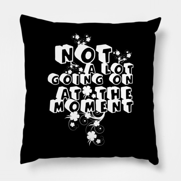NOT A LOT GOING ON AT THE MOMENT Pillow by Db Printed