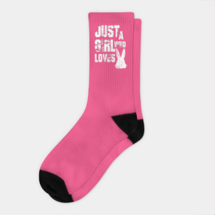 Just a Girl Who Loves Bunnies Socks