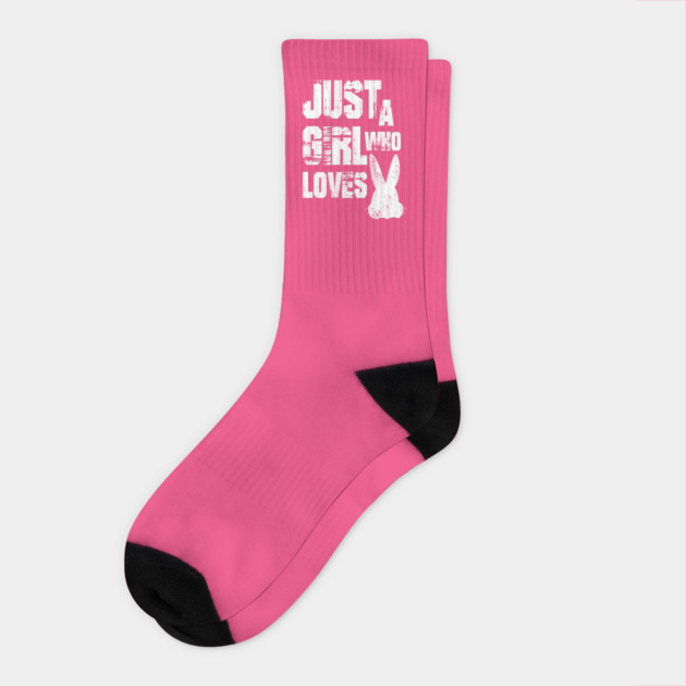 Just a Girl Who Loves Bunnies Socks by Db Printed