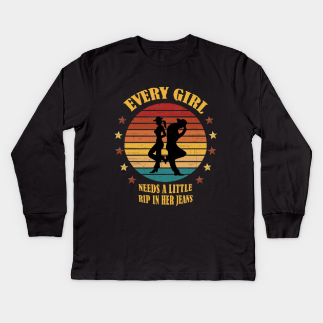 Every Girl Needs a Little Kids Long Sleeve T-Shirt by Db Printed